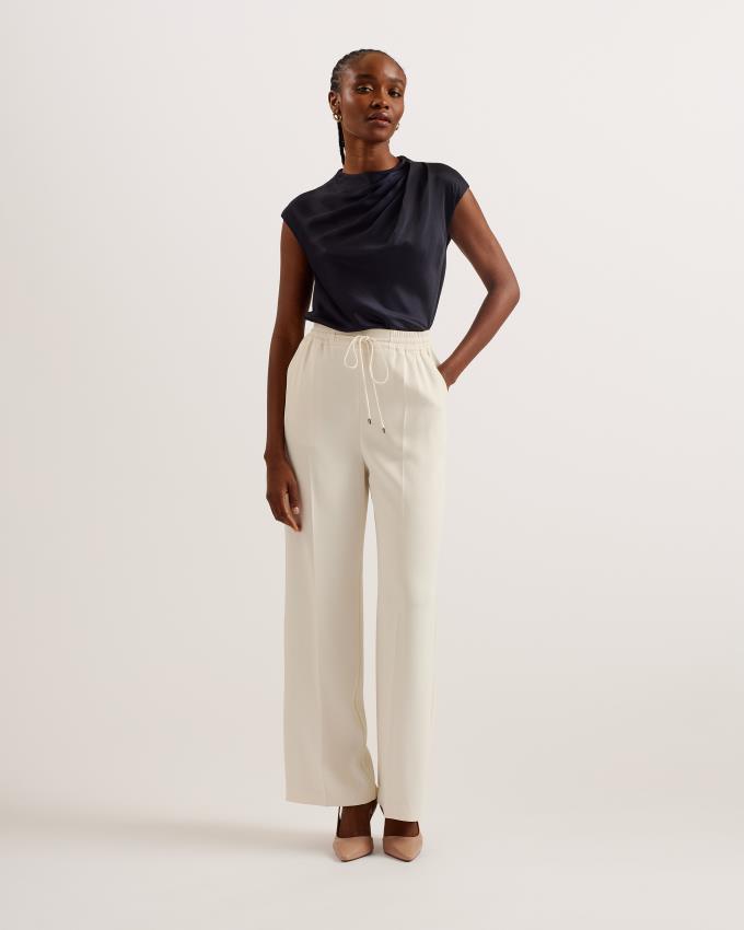 Pantalon Jogger Ted Baker Wide Leg Blanche Femme | RIH-99455830